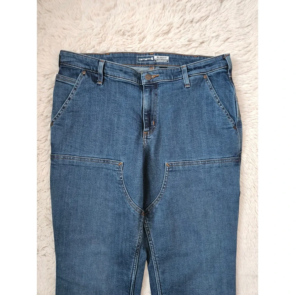 NWT Carhartt Rugged Flex Relaxed Fit Double-Front Work Jeans Size 14 Regular
